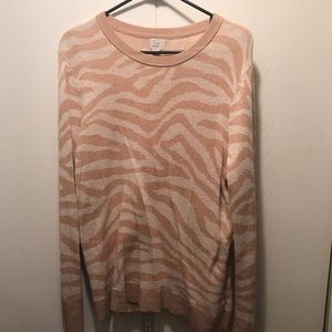Tan zebra striped sweater